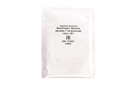 Изображение Винные дрожжи Beervingem с питательной солью, 25 г