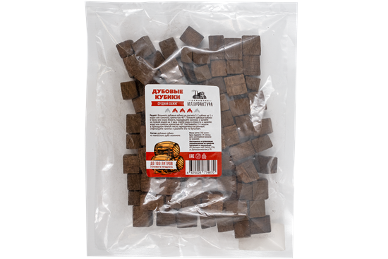 Изображение Дубовые кубики средней обжарки (Домашняя Мануфактура), 250 г