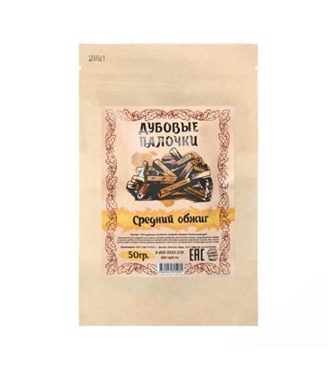 Изображение Дубовая щепа прямоугольной формы (средний обжиг), 50 гр