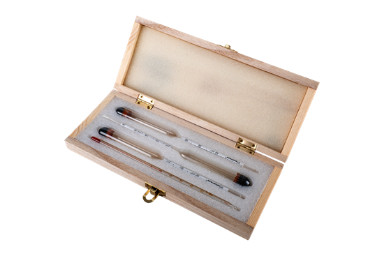 Изображение Набор спиртометров в деревянном футляре Spirtman