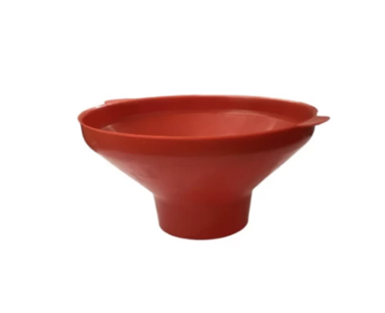 Изображение ВОРОНКА ПЛАСТИК 140 ММ, УШИ ДЛЯ ПАЛЬЦЕВ, ДИАМЕТР СЛИВА 63 ММ.